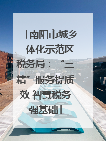 南阳市城乡一体化示范区税务局：“三精”服务提质效 智慧税务强基础
