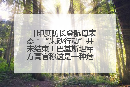 印度防长登航母表态：“朱砂行动”并未结束！巴基斯坦军方高官称这是一种危险的状况……