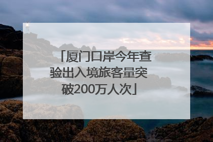 厦门口岸今年查验出入境旅客量突破200万人次