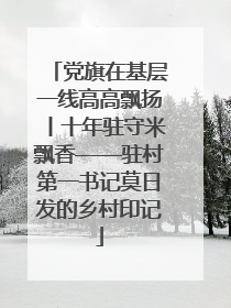党旗在基层一线高高飘扬丨十年驻守米飘香——驻村第一书记莫日发的乡村印记