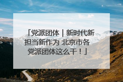 党派团体｜新时代新担当新作为 北京市各党派团体这么干！