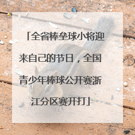 全省棒垒球小将迎来自己的节日，全国青少年棒球公开赛浙江分区赛开打