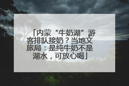 内蒙“牛奶湖”游客排队接奶？当地文旅局：是纯牛奶不是湖水，可放心喝