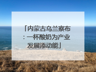 内蒙古乌兰察布：一杯酸奶为产业发展添动能