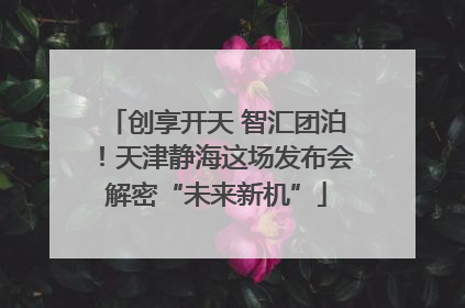 创享开天 智汇团泊！天津静海这场发布会解密“未来新机”