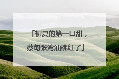 初夏的第一口甜，蔡甸张湾油桃红了