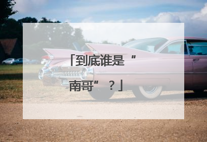 到底谁是“南哥”？