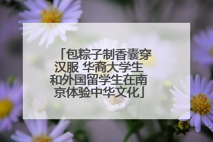 包粽子制香囊穿汉服 华裔大学生和外国留学生在南京体验中华文化