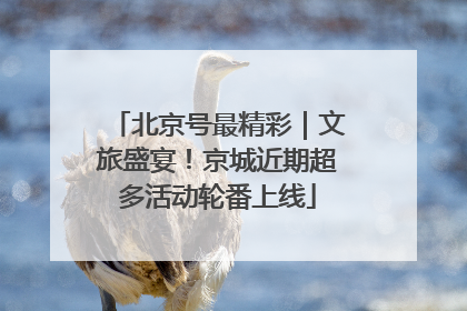 北京号最精彩｜文旅盛宴！京城近期超多活动轮番上线