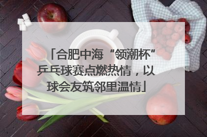 合肥中海“领潮杯”乒乓球赛点燃热情，以球会友筑邻里温情