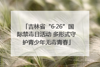 吉林省“6·26”国际禁毒日活动 多形式守护青少年无毒青春