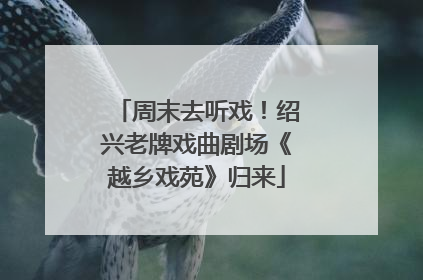 周末去听戏！绍兴老牌戏曲剧场《越乡戏苑》归来