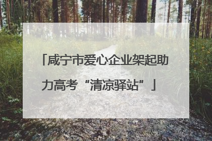 咸宁市爱心企业架起助力高考“清凉驿站”