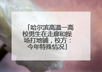 哈尔滨高温一高校男生在走廊和操场打地铺，校方：今年特殊情况