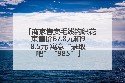 商家售卖毛线钩织花束售价67.8元和98.5元 寓意“录取吧”“985”