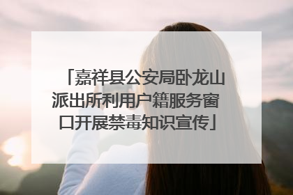 嘉祥县公安局卧龙山派出所利用户籍服务窗口开展禁毒知识宣传