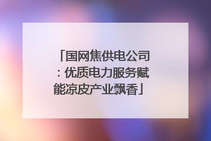 国网焦供电公司：优质电力服务赋能凉皮产业飘香