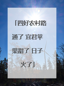 四好农村路通了 宜君苹果甜了 日子火了