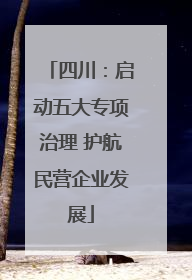 四川：启动五大专项治理 护航民营企业发展