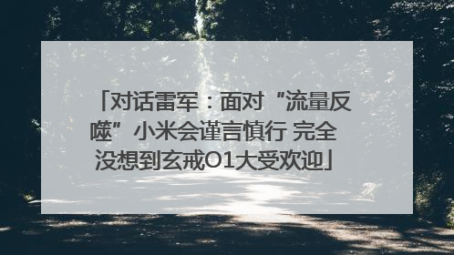 对话雷军：面对“流量反噬”小米会谨言慎行 完全没想到玄戒O1大受欢迎