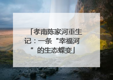 孝南陈家河重生记：一条“幸福河”的生态蝶变