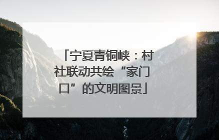 宁夏青铜峡：村社联动共绘“家门口”的文明图景