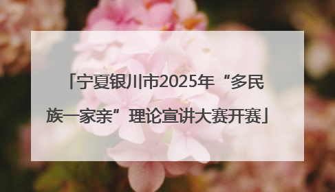 宁夏银川市2025年“多民族一家亲”理论宣讲大赛开赛