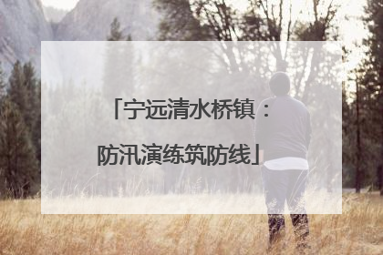 宁远清水桥镇：防汛演练筑防线