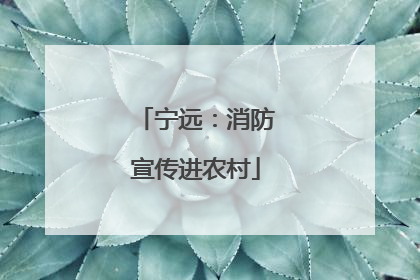 宁远：消防宣传进农村