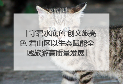 守碧水底色 创文旅亮色 君山区以生态赋能全域旅游高质量发展