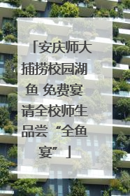 安庆师大捕捞校园湖鱼 免费宴请全校师生品尝“全鱼宴”