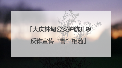 大庆林甸公安护航升级 反诈宣传“警”相随
