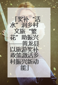 奖补“活水”润乡村 文旅“繁花”助振兴——黄龙县以旅游奖补政策激活乡村振兴新动能