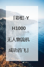 彩虹-YH1000无人物流机成功首飞