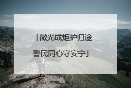 微光成炬护归途 警民同心守安宁