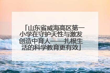 山东省威海高区第一小学在守护天性与激发创造中育人——扎根生活的科学教育更有效