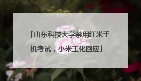山东科技大学禁用红米手机考试，小米王化回应