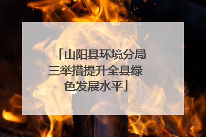 山阳县环境分局三举措提升全县绿色发展水平