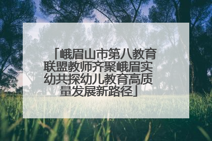 峨眉山市第八教育联盟教师齐聚峨眉实幼共探幼儿教育高质量发展新路径