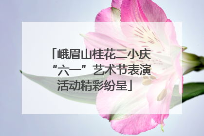 峨眉山桂花二小庆“六一”艺术节表演活动精彩纷呈