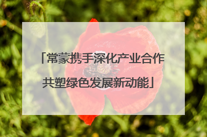 常蒙携手深化产业合作 共塑绿色发展新动能