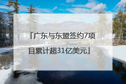 广东与东盟签约7项目累计超31亿美元