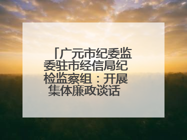 广元市纪委监委驻市经信局纪检监察组：开展集体廉政谈话 敲响廉政警钟