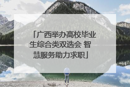 广西举办高校毕业生综合类双选会 智慧服务助力求职