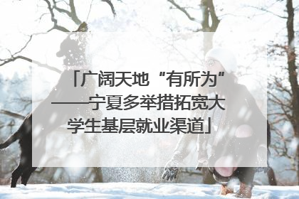 广阔天地“有所为”——宁夏多举措拓宽大学生基层就业渠道
