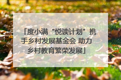 度小满“悦读计划”携手乡村发展基金会 助力乡村教育繁荣发展