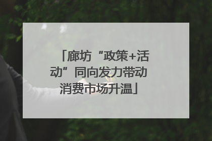 廊坊“政策+活动”同向发力带动消费市场升温
