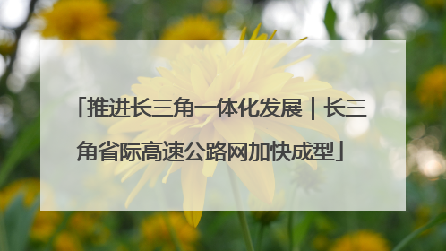 推进长三角一体化发展｜长三角省际高速公路网加快成型