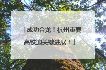 成功合龙！杭州重要高铁迎关键进展！