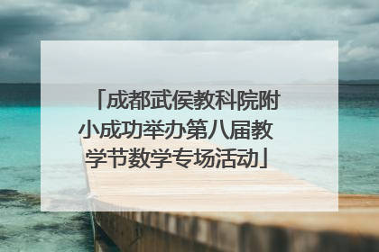 成都武侯教科院附小成功举办第八届教学节数学专场活动